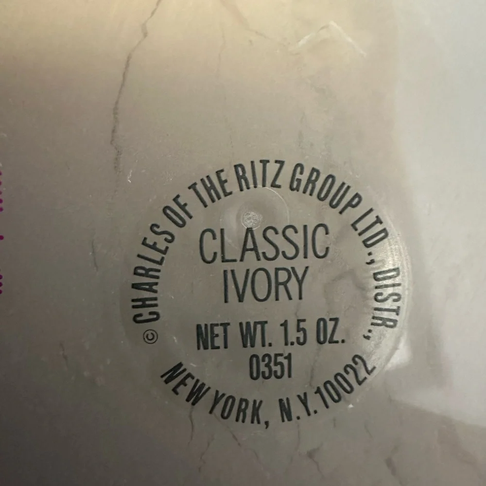 Charles of the Ritz Classic Ivory loose face powder custom blended with/ brush